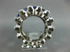 LARGE 1.62CT DIAMOND & AAA SAPPHIRE 18KT WHITE GOLD PRINCESS & ROUND RING #2136