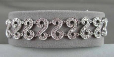 ANTIQUE WIDE 1.5CTW FILIGREE 14KT DIAMOND "S" DESIGN BRACELET