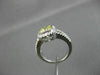 LARGE FANCY YELLOW 14KT WHITE GOLD DIAMOND SPLIT BAND HALO COCKTAIL RING #23052