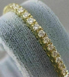 ESTATE 5.00CTW DIAMOND 14KT YELLOW GOLD LINE TENNIS BRACELET F/G VS 3MM #18411
