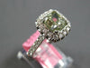 LARGE GIA CERTIFIED 2.72CT WHITE & GREEN DIAMOND 18KT WHITE GOLD ENGAGEMENT RING
