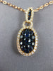 ESTATE 1.44CT DIAMOND 18KT ROSE GOLD 3D OVAL CLUSTER CLASSIC LOVE PENDANT