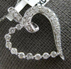 ESTATE .50CT DIAMOND 14KT WHITE GOLD 3D CLASSIC OPEN HEART LOVE FLOATING PENDANT