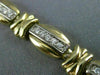 ESTATE WIDE .85CT ROUND DIAMOND 14KT TWO TONE GOLD 3D TENNIS BRACELET #12379