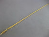 ESTATE 14KT YELLOW GOLD 3D CLASSIC SOLID ROPE DIA CUT BRACELET WITH SAFETY
