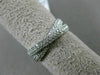 ESTATE WIDE .55CT DIAMOND 18KT WHITE GOLD 3D MULTI ROW CRISS CROSS X LOVE RING
