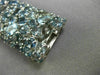 ESTATE MASSIVE 70.37CT AAA AQUAMARINE 18K WHITE GOLD 3D COCKTAIL TENNIS BRACELET
