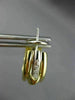 ESTATE WIDE .14CT DIAMOND 18KT WHITE & YELLOW GOLD HOOP CLIP ON EARRINGS #26164