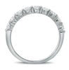 .92CT DIAMOND 14KT WHITE GOLD 9 STONE SEMI ETERNITY SHARE PRONG ANNIVERSARY RING