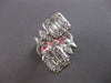 EXTRA LARGE 2.69CT DIAMOND 18KT WHITE GOLD 3D DOUBLE SQUARE CRISS CROSS FUN RING