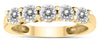 ESTATE 1.0CT DIAMOND 14KT YELLOW GOLD 3D ROUND 5 STONE WEDDING ANNIVERSARY RING