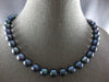 LARGE & LONG AAA TAHITIAN PEARL 14K WHITE GOLD 10MM CLASSIC LOVE NECKLACE #27953