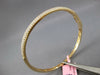WIDE 2.08CT DIAMOND 14KT YELLOW GOLD 3D 3 ROW SEMI ETERNITY LOVE BANGLE BRACELET