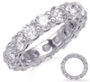 ESTATE LARGE 4.0CT DIAMOND PLATINUM 3D CLASSIC ROUND ETERNITY ANNIVERSARY RING