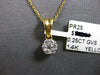 .25CT DIAMOND 14KT YELLOW GOLD CLASSIC CLUSTER FLOWER INVISIBLE FLOATING PENDANT