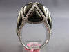 EXTRA LARGE 2.33CT DIAMOND & BLACK ENAMEL 18KT WHITE GOLD ROUND & BAGUETTE RING