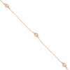 ESTATE 1.50CT DIAMOND 14KT ROSE GOLD 3D CLASSIC BY THE YARD LOVE NECKLACE