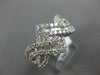 WIDE 1.92CT DIAMOND 18K WHITE GOLD 3D ROUND & BAGUETTE INFINITY ANNIVERSARY RING