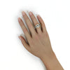 5.25CT AAA AQUAMARINE 18KT YELLOW GOLD 3D EMERALD CUT 3 STONE ANNIVERSARY RING