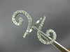 ESTATE LARGE .23CT DIAMOND 14KT WHITE GOLD 3D DOUBLE SWIRL FRIENDSHIP FUN RING