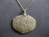 EXTRA LARGE 3.33CT DIAMOND 14KT YELLOW GOLD 3D INVISIBLE LOVE FLOATING PENDANT