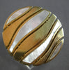 ESTATE LARGE AAA MOTHER OF PEARL 14KT YELLOW GOLD 3D CIRCULAR FILIGREE FUN RING