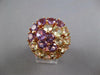 EXTRA LARGE 13.36CT AAA AQUAMARINE & AAA AMETHYST 14KT ROSE GOLD CIRCULAR RING
