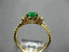 ESTATE 1.75CT DIAMOND & AAA OVAL CUT EMERALD 14KT ROSE GOLD 3D ENGAGEMENT RING