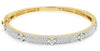 WIDE 2.50CT DIAMOND 14KT YELLOW GOLD MULTI ROW FLOWER PAVE CUFF BANGLE BRACELET
