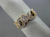 ESTATE .61CT DIAMOND 18K WHITE & ROSE GOLD FLOWER HEART WEDDING ANNIVERSARY RING