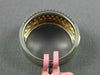 ESTATE WIDE 1.37CT WHITE & PINK DIAMOND 18KT WHITE & ROSE GOLD ANNIVERSARY RING