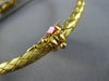 ESTATE .45CT DIAMOND 14K YELLOW GOLD CLASSIC CIRCULAR WOVEN PAVE BANGLE BRACELET