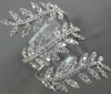 ESTATE EXTRA LARGE .98CT DIAMOND 18KT WHITE GOLD MULTI LEAF CRISS CROSS FUN RING