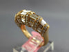 ESTATE 1.73CT DIAMOND 18KT ROSE GOLD ROUND & BAGUETTE FILIGREE MILGRAIN FUN RING