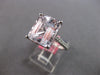 EXTRA LARGE 7.19CT DIAMOND & AAA KUNZITE 18K WHITE GOLD BAGUETTE ENGAGEMENT RING