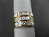 ESTATE WIDE 1.50CT DIAMOND 14K YELLOW GOLD 3 ROW WEDDING ANNIVERSARY RING #21688