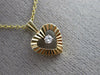 ESTATE .02 ROUND DIAMOND 14KT YELLOW GOLD SOLITAIRE HEART FLOATING PENDANT#1094