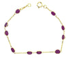 ESTATE 8.25CT AAA RUBY 14KT YELLOW GOLD 3D OVAL BY THE YARD CLASSIC FUN BRACELET