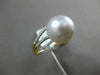 ESTATE .32CT DIAMOND 14KT WHITE & YELLOW GOLD AAA SOUTH SEA PEARL MULTI ROW RING