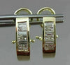 ESTATE .90CT PRINCESS CUT DIAMOND 14K YELLOW GOLD HANGING CLIP ON EARRINGS 22501