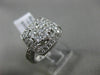 ESTATE LARGE 1.20CT ROUND DIAMOND 14KT WHITE GOLD 3D SQUARE FILIGREE FLOWER RING