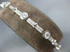ANTIQUE 1.55CT DIAMOND 14KT WHITE GOLD BEZEL LINK TENNIS BRACELET 7.25 INCH #116