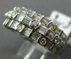 ESTATE WIDE 1.38CT DIAMOND 18K WHITE GOLD 3D SEMI BEZEL WEDDING ANNIVERSARY RING