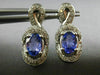 ESTATE 2.47CT DIAMOND & AAA TANZANITE 14KT WHITE GOLD PAVE SWIRL EARRINGS #15690