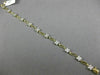ANTIQUE 1.10CT DIAMOND 18KT WHITE & YELLOW GOLD 3D DAISY FLOWER BRACELET #1688