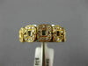ESTATE WIDE .22CT DIAMOND 18KT WHITE & ROSE GOLD 3D SQUARE HALO ANNIVERSARY RING