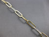 ESTATE 1.54CT DIAMOND 14KT 2 TONE GOLD 3D OVAL LINK BY THE YARD TENNIS BRACELET