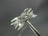 ESTATE WIDE .52CT DIAMOND 18KT WHITE GOLD MULTI ROW CRISS CROSS ANNIVERSARY RING