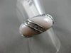 ESTATE WIDE .40CT DIAMOND 14KT WHITE GOLD AAA MOTHER OF PEARL INFINITY LOVE RING