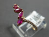 .63CT DIAMOND & AAA RUBY 14KT ROSE GOLD 3D MARQUISE & ROUND MULTI LEAF FUN RING